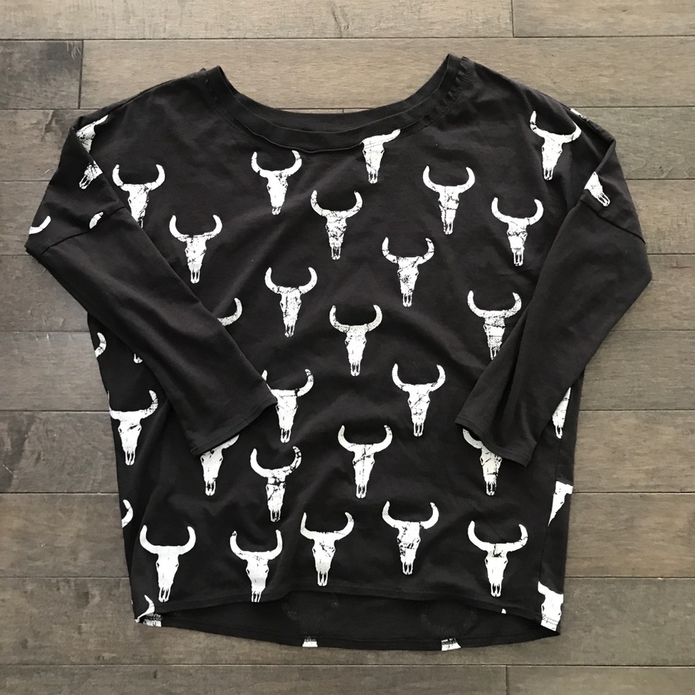 Chaser Cow Skulls long sleeve tee